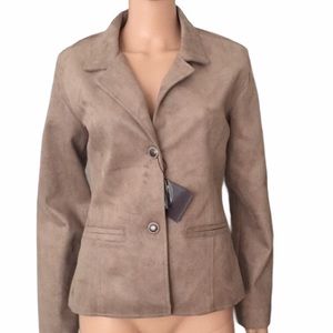 NWT Women’s Emporio & Co faux Suede Italian Luxury Blazer Jacket